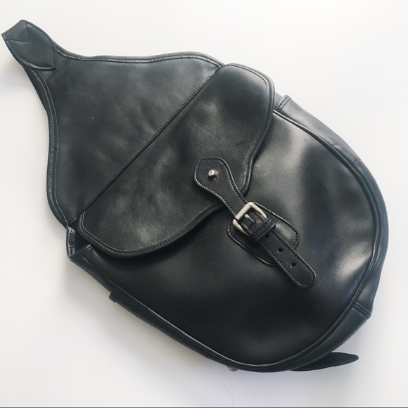 Levenger Other - Levenger Leather Sling Backpack with Front Flap